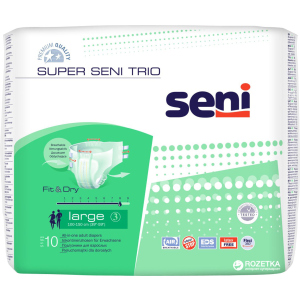 купить Подгузники для взрослых Seni Super Trio Large 10 шт (5900516691714)