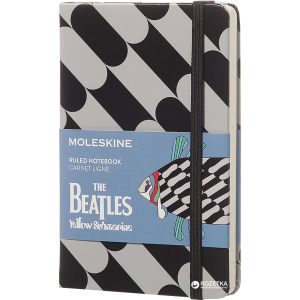 хороша модель Нотатник Moleskine Beatles 9 х 14 см 192 сторінки в лінійку Fish (8055002851565)