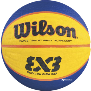 Мяч баскетбольный Wilson FIBA 3X3 Replica Basketball Size 6 SS16 Yellow-Blue (WTB1033XB) лучшая модель в Хмельницком