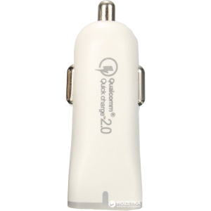 Автомобільний зарядний пристрій Value Qualcomm Quick Charge 2.0 USB White (S0765) краща модель в Хмельницькому