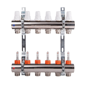 Коллектор Icma 1" 6 выходов, с расходомером №K013