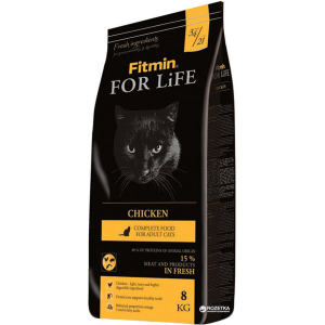 Сухой корм для кошек Fitmin Cat For Life Chicken - 8 кг (8595237014842) лучшая модель в Хмельницком