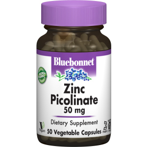 Минералы Bluebonnet Nutrition Цинк Пиколинат 50 мг 50 гелевых капсул (743715007383) ТОП в Хмельницком
