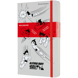 купить Записная книга Moleskine Astro Boy 13 х 21 см 240 страниц в линейку Светло-серый (8058647621197)