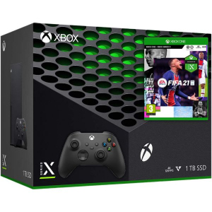 Microsoft Xbox Series X 1Tb + FIFA 21 (російська версія) + дод. Wireless Controller with Bluetooth (Carbon Black) ТОП в Хмельницькому