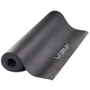 Коврик для йоги LiveUp PVC YOGA MAT 180x61x0.4см Черный в Хмельницком