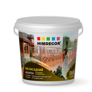 Акриловий фасадний лак для дерева Himdecor Shedevr CK-05 глянсовий 2.2 кг