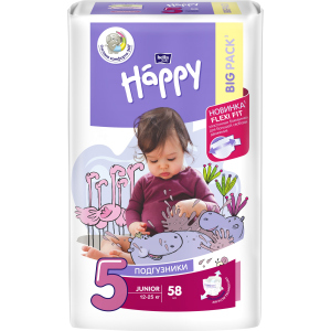 Підгузки дитячі Bella Baby Happy Junior 12-25 кг 58 шт (5900516601133) ТОП в Хмельницькому