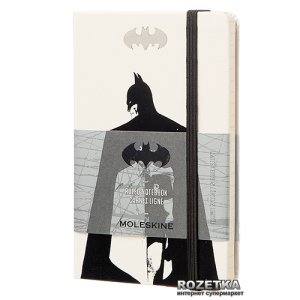 Нотатник Moleskine Batman 9 х 14 см 192 сторінки в лінійку Біла (8052204400911)