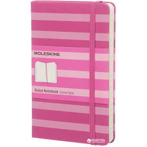 хороша модель Нотатник Moleskine Stripes 9 х 14 см 192 сторінки в лінійку Рожева (9788867324224)