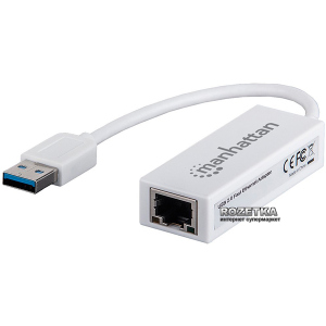 купити Перехідник Manhattan USB 2.0 AM-Ethernet (506731) White