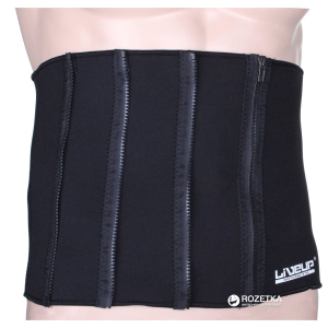 Пояс для схуднення LiveUp Zipper Slim Belt 84x27.5 см Black (LS3039A) краща модель в Хмельницькому