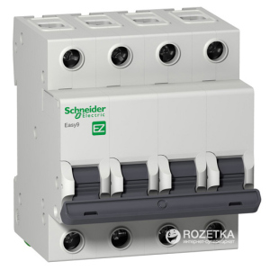 Автоматичний вимикач Schneider Electric 4 Р 25 А тип C EZ9 (EZ9F34425) краща модель в Хмельницькому