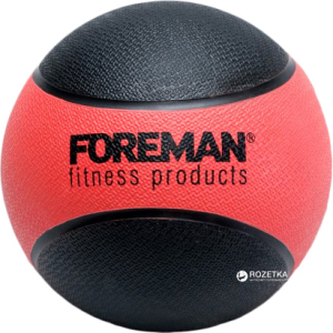 Набивний м'яч медбол Foreman Medicine Ball 2 кг Black-Red (FMRMB2)