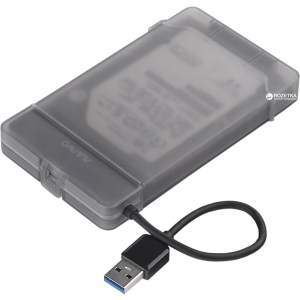 Адаптер Maiwo для підключення HDD/SSD 2.5" SATA до USB3.0 + захисний контейнер для HDD 2.5" (K104-U3S black) надійний