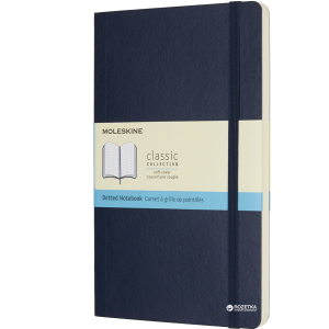 Записная книга Moleskine Classic 13 х 21 см 192 страницы в точку Сапфир Мягкая обложка (8055002854764) рейтинг