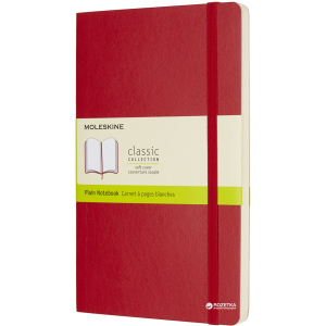 Записная книга Moleskine Classic 13 х 21 см 192 страницы без линовки Красная Мягкая обложка (8055002854658) ТОП в Хмельницком