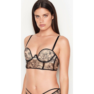 Бюстье Victoria's Secret 721458707 36D Бежевий/Чорний (1159750812) ТОП в Хмельницькому