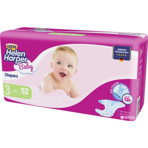 Підгузки Helen Harper Baby New Midi 4-9 кг, 52 шт (5411416030676)