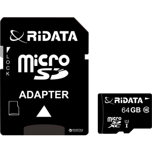 RiDATA microSDXC 64GB Class 10 UHS-I + SD адаптер (FF964426) краща модель в Хмельницькому