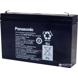 Аккумуляторная батарея Panasonic 6V 7.2Ah (LC-R067R2P1) ТОП в Хмельницком