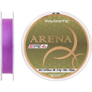 Шнур Favorite Arena PE 4x 150 м # 0.2/0.076 мм 2.1 кг Пурпуровий (16931097) в Хмельницькому