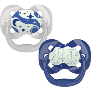 Пустышка Dr. Brown's Advantage ночная с подсветкой 0-6 месяцев Голубая 2 шт (PA12004-INTL) ТОП в Хмельницком