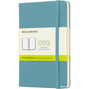 Записная книга Moleskine Classic 9 х 14 см 192 страницы без линовки Океанский синий (8058341715284)