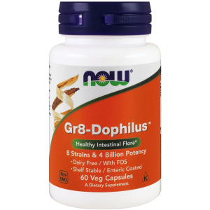 Пробіотики Now Foods Gr8-Dophilus 60 гелевих капсул (733739029126) в Хмельницькому