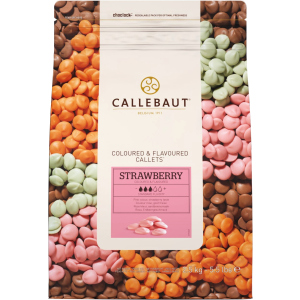 Бельгийский шоколад Callebaut Strawberry Callets в виде каллет со вкусом клубники 2.5 кг (5410522516531) в Хмельницком