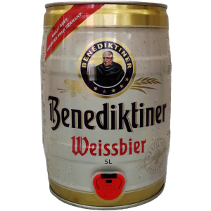 Пиво Benedektiner пшеничне світле нефільтроване 5.4% 5 л (4052179000390) краща модель в Хмельницькому