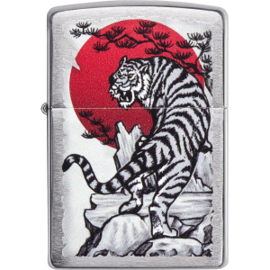 Запальничка Zippo 200 Asian Tiger Design Срібляста (Zippo 29889) краща модель в Хмельницькому