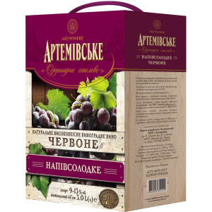 купити Вино Артемівське червоне напівсолодке 3 л 9-13% (4820176061287)
