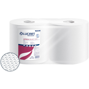 Бумажные полотенца Lucart Airtech Select 370 1 слой 370 отрывов 2 рулона (851255) ТОП в Хмельницком