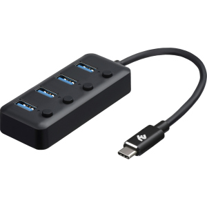 USB-хаб 2E Type-C на 4-USB3.0 25 см (2E-W1406) краща модель в Хмельницькому