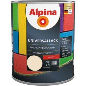 Емаль Alpina Universallack Глянсова 2.5 л Слонова кістка (948103711) краща модель в Хмельницькому