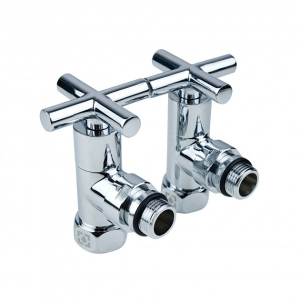 Комплект кутових радіаторних кранів Raftec Chrome RV-3034 1/2"x3/4" в Хмельницькому