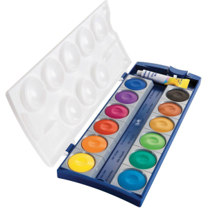 Краски акварельные матовые Pelikan K12 12 цветов + белый (720854) надежный