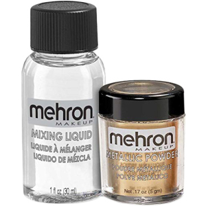 Металлическая пудра-порошок Mehron Metallic Powder + жидкость для смешивания Gold (129C-ML-GD) (764294529110) в Хмельницком