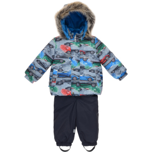 Зимовий комплект (куртка + напівкомбінезон) Lenne Roby 19314/6000 80 см Сірий з блакитним (4741578383046) краща модель в Хмельницькому