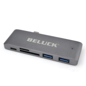 USB hub картридер 5 в 1 Beluck Type-C / USB 3.0 / SD / MicroSD BeluckHub краща модель в Хмельницькому