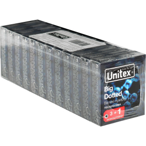 Презервативи Unitex Big Dotted 48 шт (12 упаковок по 4 шт) (798190041162) краща модель в Хмельницькому