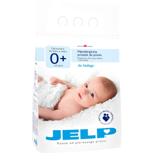 Гіпоалергенний пральний порошок JELP 0+ для білого 4 кг (5720233800042) ТОП в Хмельницькому