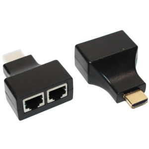 Адаптер Voltronic HDMI-2хRJ-45 Black (YT-SCPE HDMI/2P-30m720P/08516) краща модель в Хмельницькому