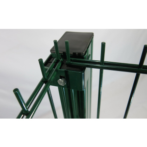 Столб заборный Техна Пром металлический с полимерным покрытием и креплениями 60х80x5000 мм Зеленый (RAL6005 PTKK-04)