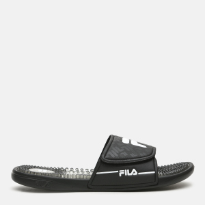 Шлепанцы Fila Massage M Slippers 105785-BW 45 30 см Черные с белым (4670036483649)