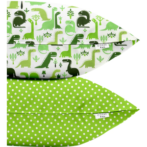 Набір наволочок Cosas Set Pillow Dino Dots Green 50х70 2 шт (4822052023662) ТОП в Хмельницькому