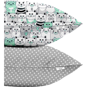 Набір наволочок Cosas Set Pillow Cats Gray Dots Grey 50х70 2 шт (4822052023709) в Хмельницькому