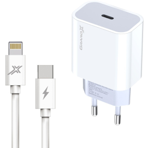 Зарядний пристрій Grand-X USB-C 20W PD 3.0 швидка зарядка Apple + cable PD - Lightning CU 1 м (CH-770L) в Хмельницькому