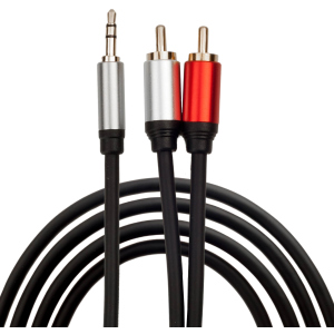 Кабель ProfCable 3.5 мм Stereo Plug to 2хRCA Plugs Cable 10 м Black (1-1000)